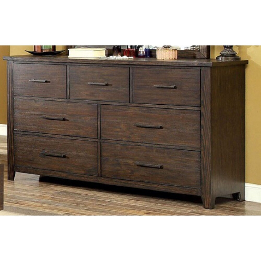 Modish And Transitional Style Wooden Dresser Dark Walnut Modish And Transitional Style
