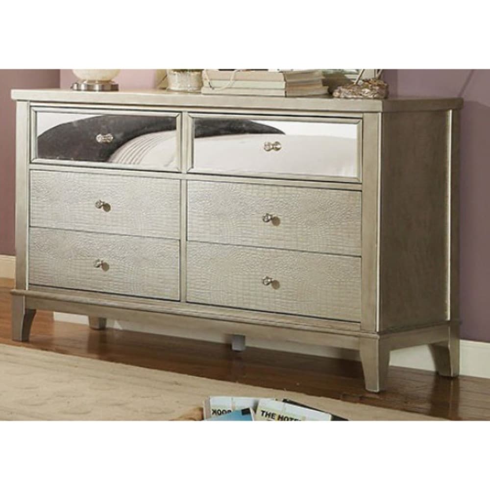 Shop Incredible Wooden Contemporary Style Dresser With Crystal