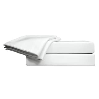 Egyptian Cotton Sateen White Solid Egyptian Cotton Sateen