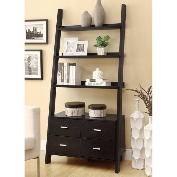 Shop Quirky Ladder Bookcase With 4 Storage Drawers And Open