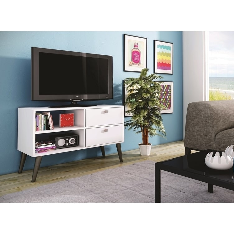Dalarna White 2 Shelf Media Console Cabinet