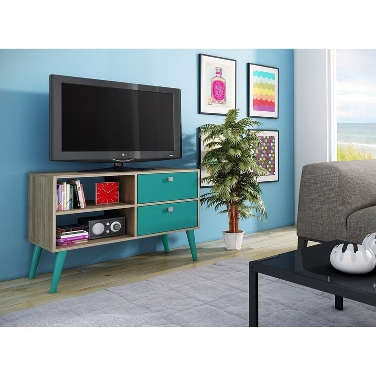 Dalarna White 2 Shelf Media Console Cabinet
