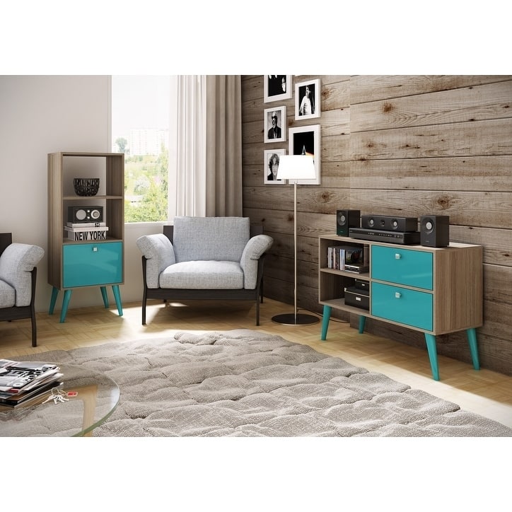 Dalarna White 2 Shelf Media Console Cabinet