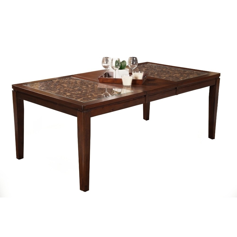 Benzara Wooden Dining Table with Butterfly Leaf, Brown
