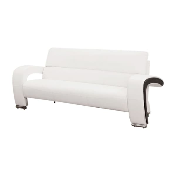Breathable Leatherette Sofa White Free Shipping Today Breathable Leatherette Sofa White
