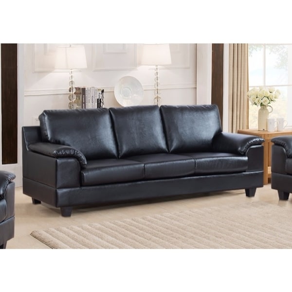 Contemporary Style Pu Leather Sofa With Velvety Arm Rest Contemporary Style Pu Leather Sofa With Velvety Arm Rest