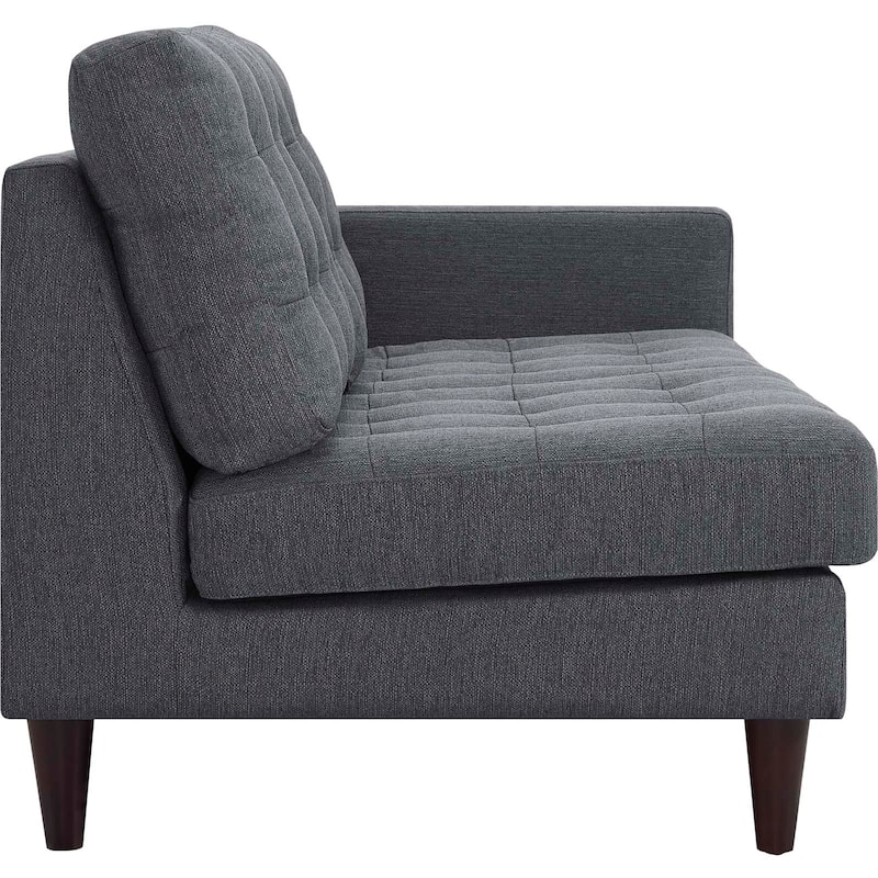 2 Piece Upholstered Fabric Left Facing Bumper Sectional