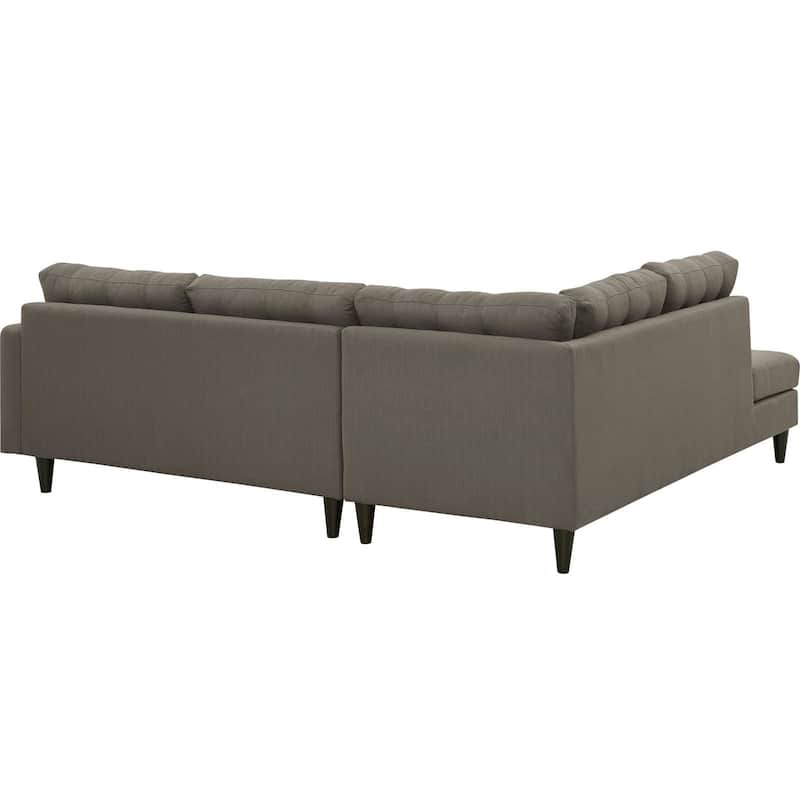 2 Piece Upholstered Fabric Left Facing Bumper Sectional