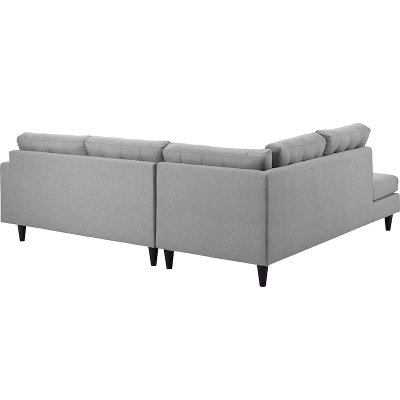 2 Piece Upholstered Fabric Left Facing Bumper Sectional