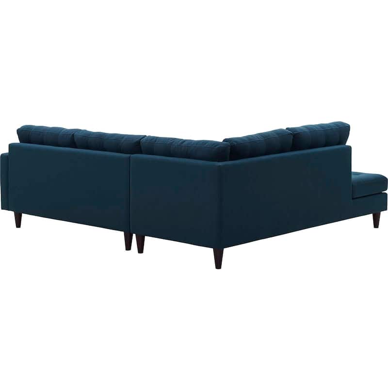 2 Piece Upholstered Fabric Left Facing Bumper Sectional