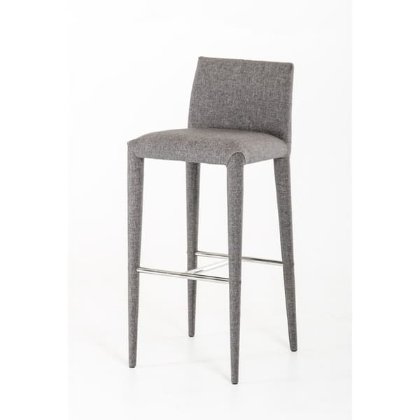 Shop Modrest Medford Grey Bar Stool Free Shipping Today