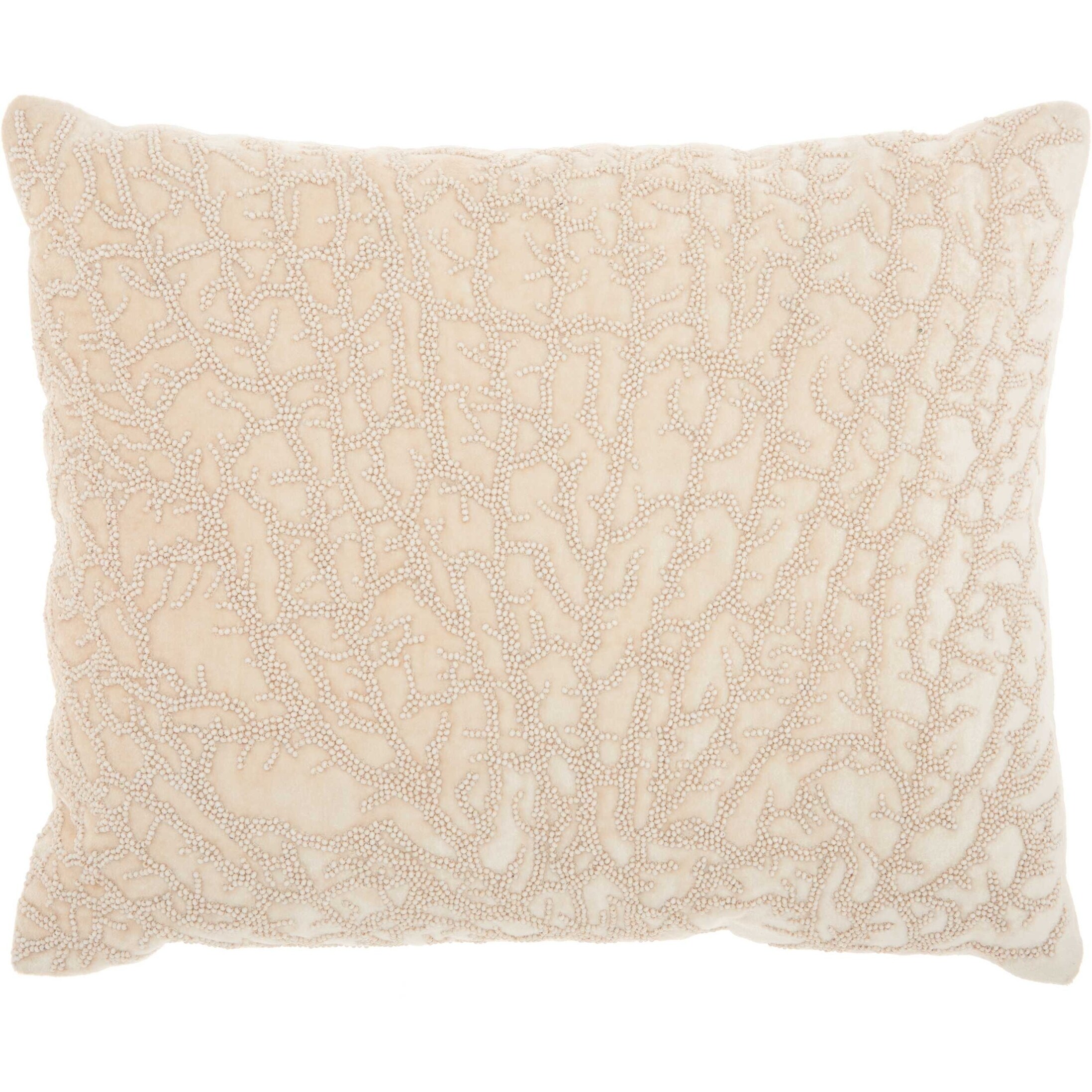 coral velvet pillow