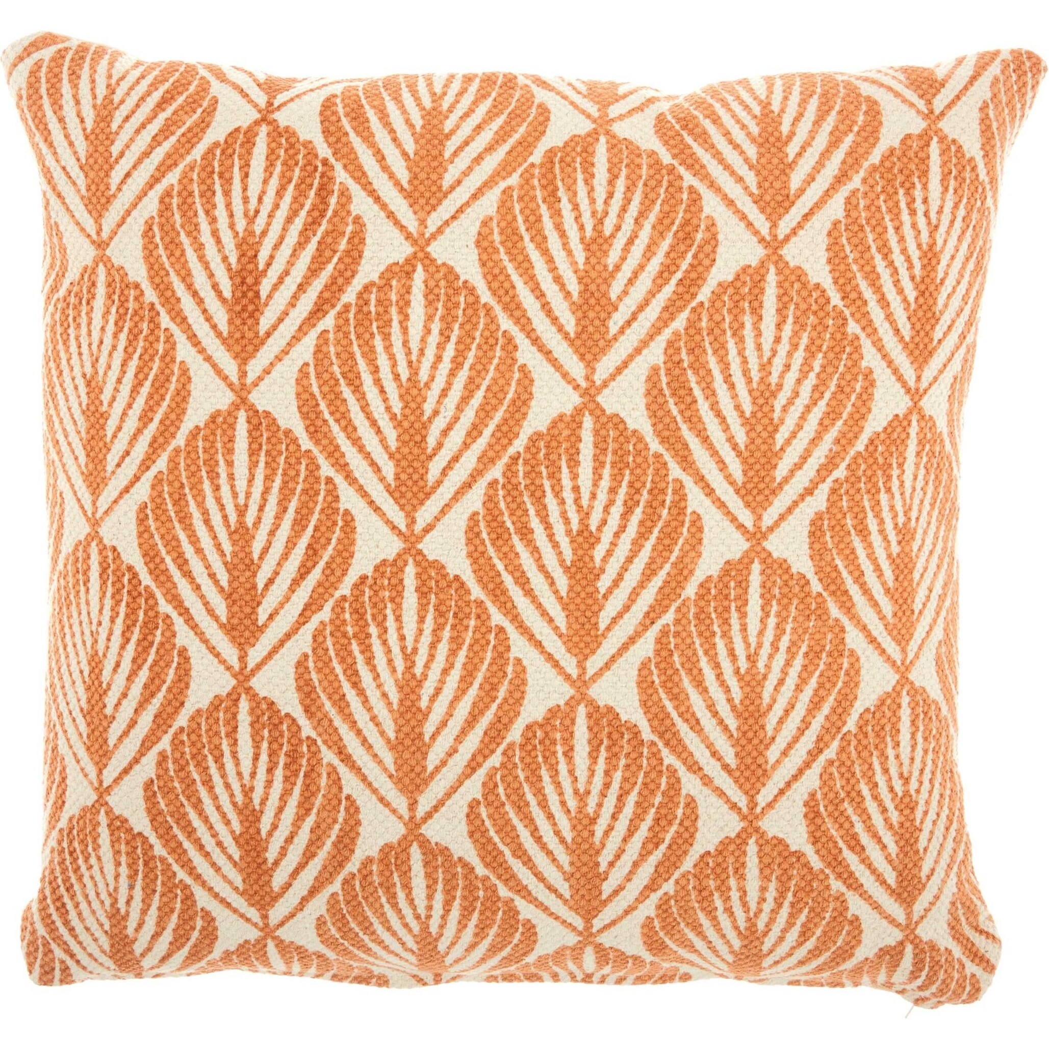Shop Studio Nyc Design Leaves Quartz Orange Throw Pillow 20 Inch