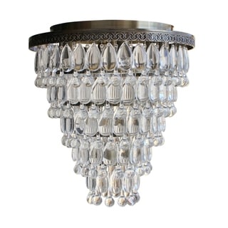 D'Angelo 13 Light 6 Tier Clear Glass Crystal Prism Chandelier, Chrome D'Angelo 13 Light 6 Tier Clear Glass Crystal Prism Chandelier, Chrome