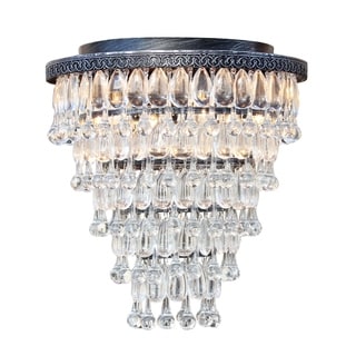 The Weston 7 Light Round Glass Drop Chandelier - N/A (Antique Silver) - Chandeliers For Bedrooms by Overstock.com