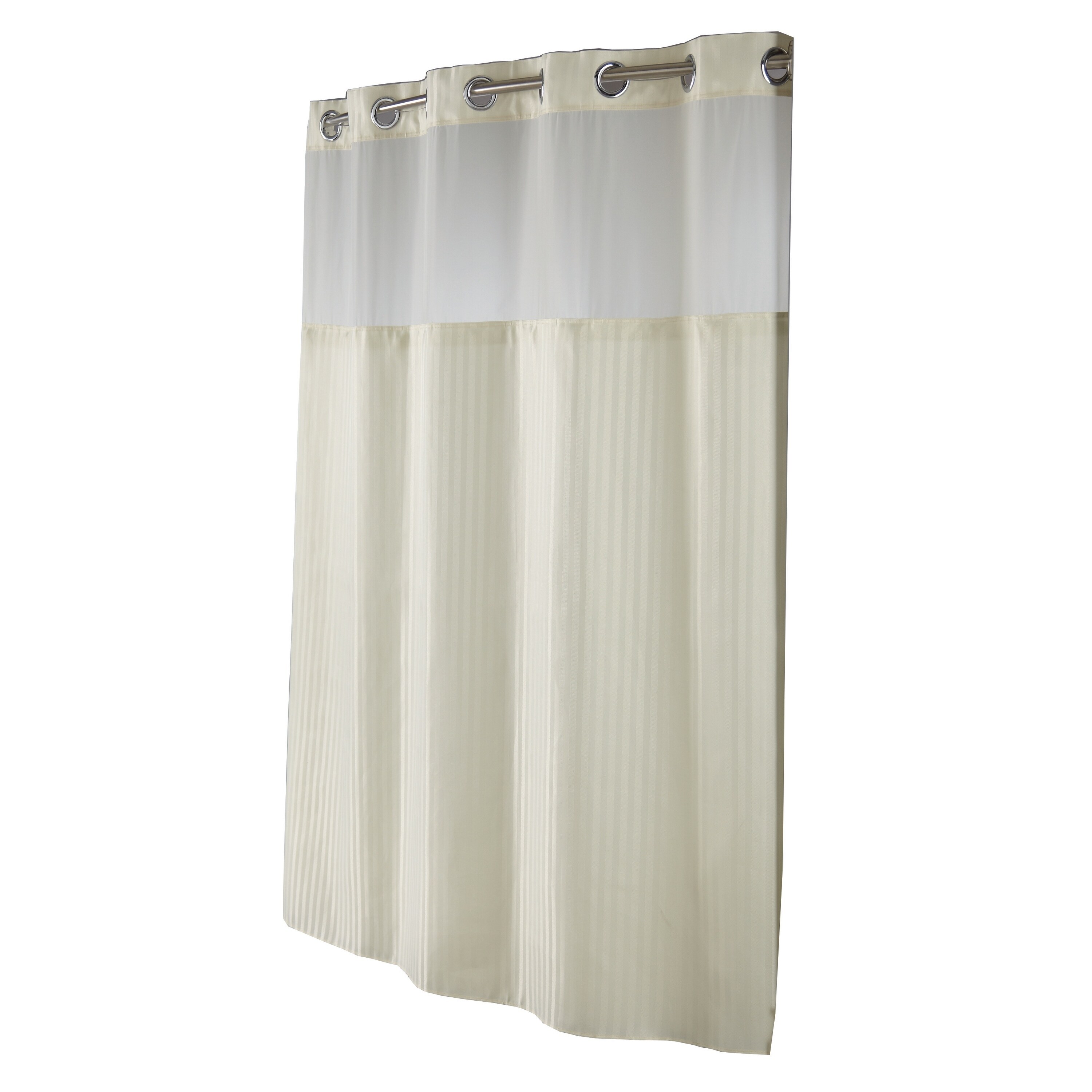 Shop Hookless Shower Curtain Classic Herringbone Beige Free
