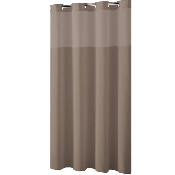 Shop Hookless Shower Curtain Plain Weave Desert Taupe Free