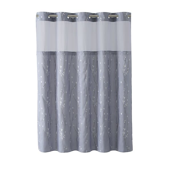 Hookless® Shower Curtain Cherry Bloom Purple gray Overstock 21767602