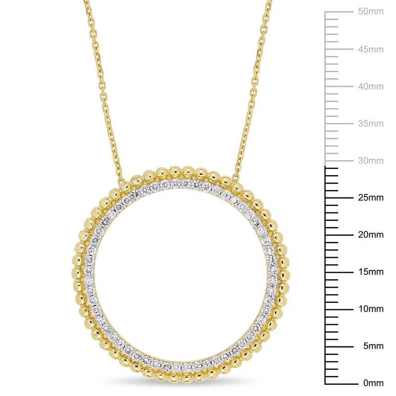 Miadora 14k Yellow Gold 1/2ct TDW Diamond Circle of Life Necklace