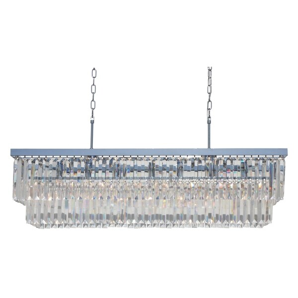 Shop D'Angelo 40 Inch Clear Glass Crystal Prism Chandelier - Free ...