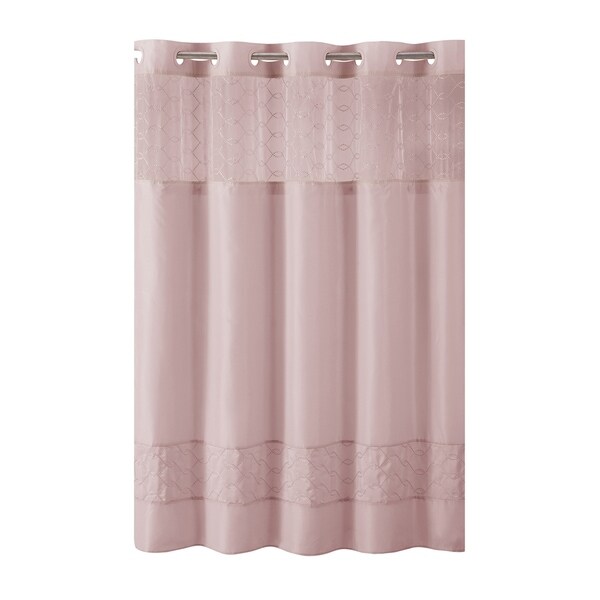 Hookless® Shower Curtain Downtown Soho Mauve Overstock 21768922