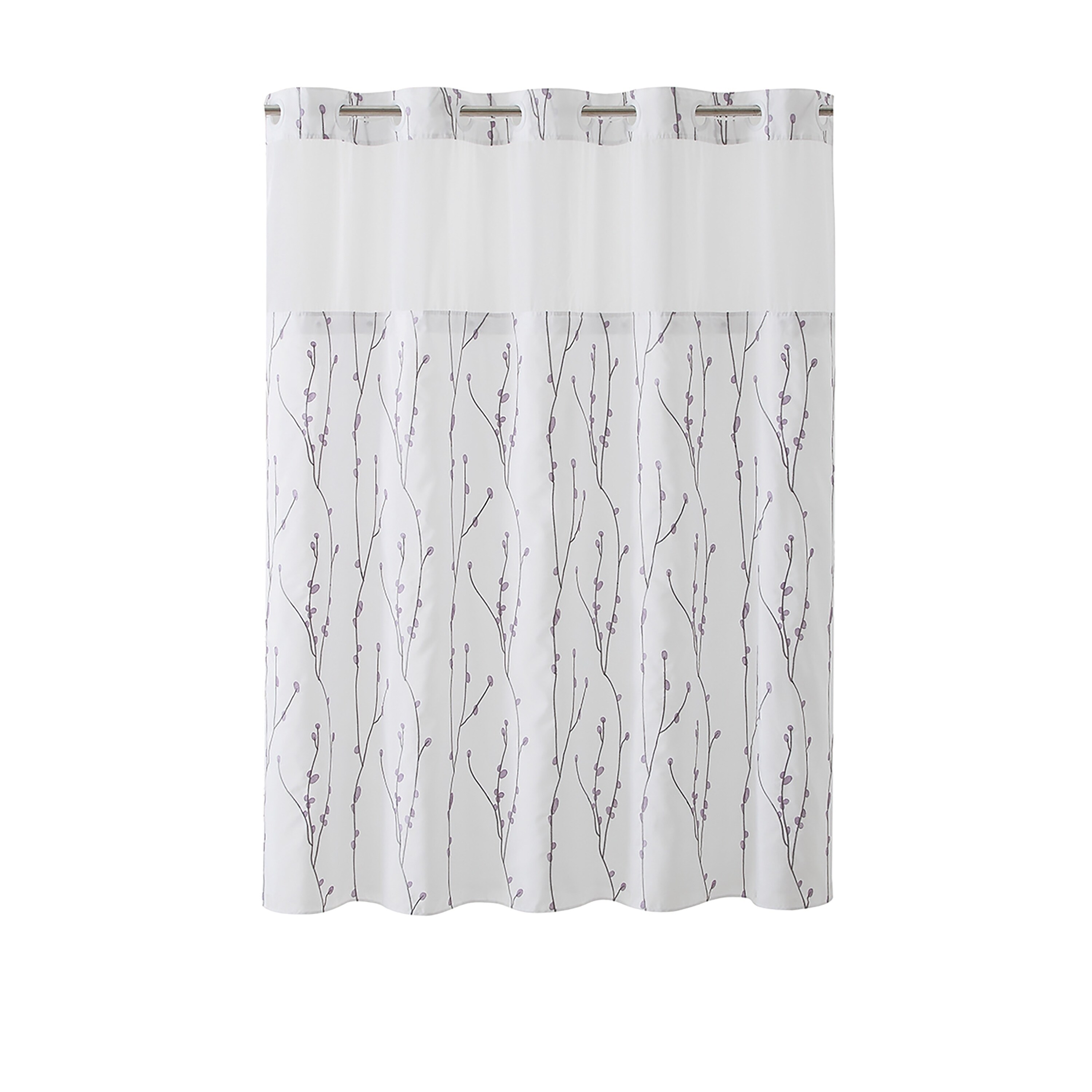 Shop Hookless Shower Curtain Cherry Bloom White Lilac Free