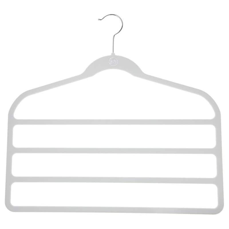 Joy Mangano Huggable Hangers 2pk Four Bar, White