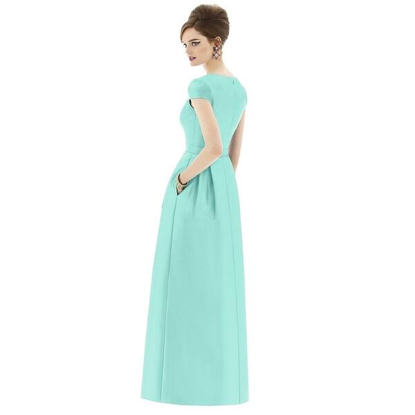 Alfred Sung V-neck Full Length Dress 18 Size in Oyster (As Is Item) - Bed  Bath & Beyond - 26565754