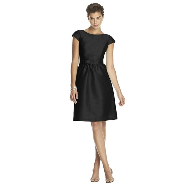 alfred sung high low cocktail dress
