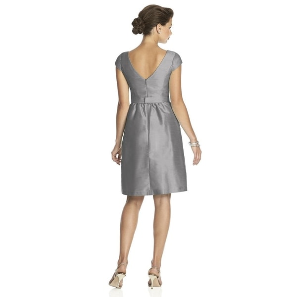 alfred sung cap sleeve cocktail dress