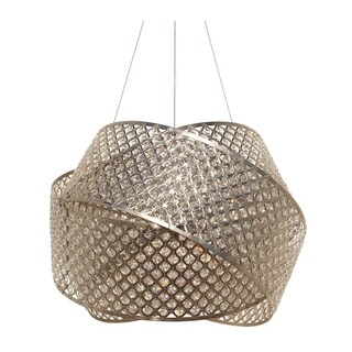 Miami Beach 3-Ring Crystal Chandelier, Small - N/A (Nickel) - Chandeliers For Bedrooms by Overstock.com