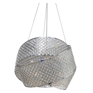 Miami Beach 3-Ring Crystal Chandelier, Small - N/A (Chrome) - Chandeliers For Bedrooms by Overstock.com