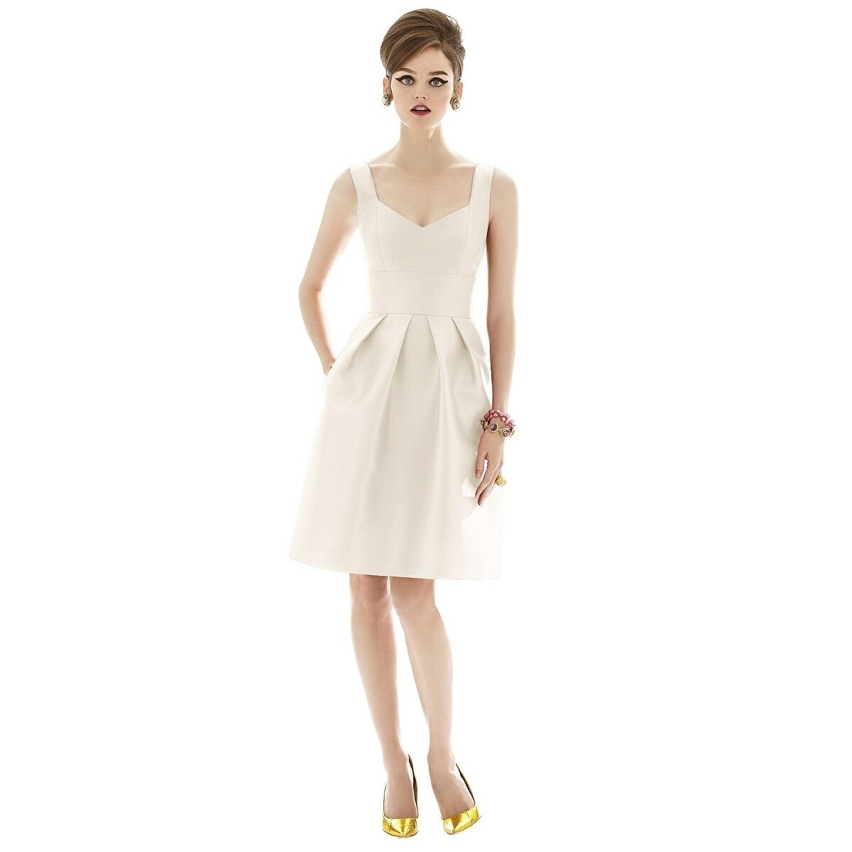 alfred sung sleeveless sateen gown