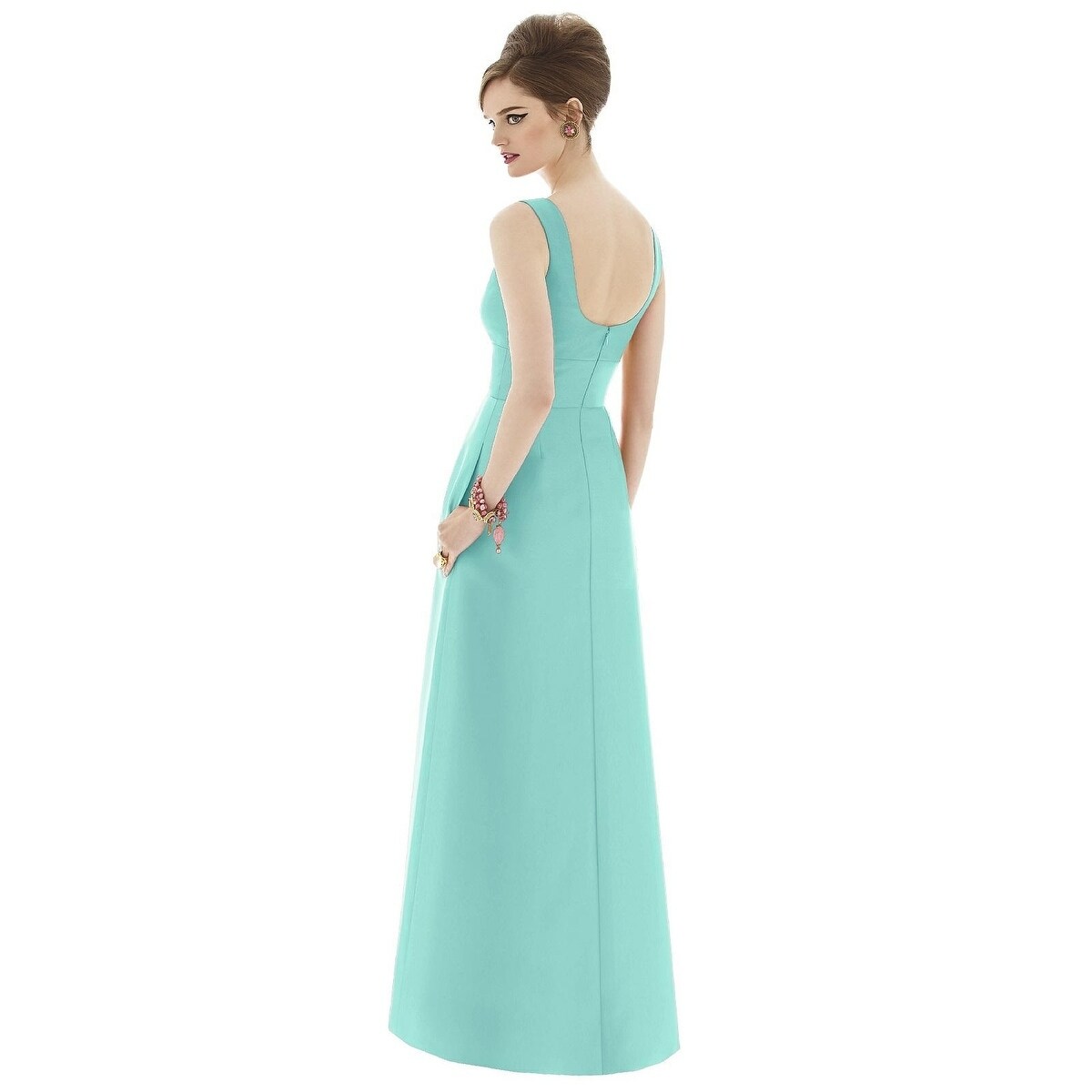 alfred sung sleeveless sateen gown