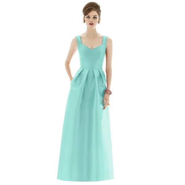 alfred sung sleeveless sateen gown