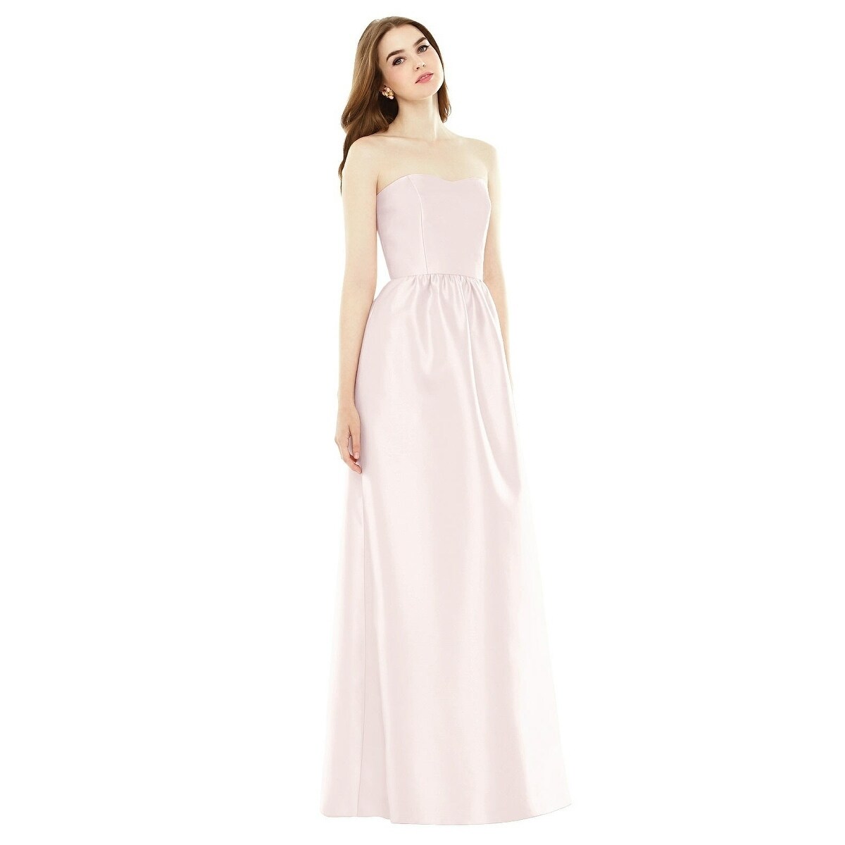 alfred sung strapless sateen gown