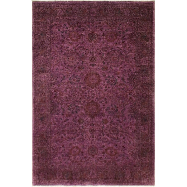Overdyed Color Reform Crystle Purple Red Area Rug 6 Ft 2 In Overdyed Color Reform Crystle Purple Red Area Rug 6 Ft 2 In