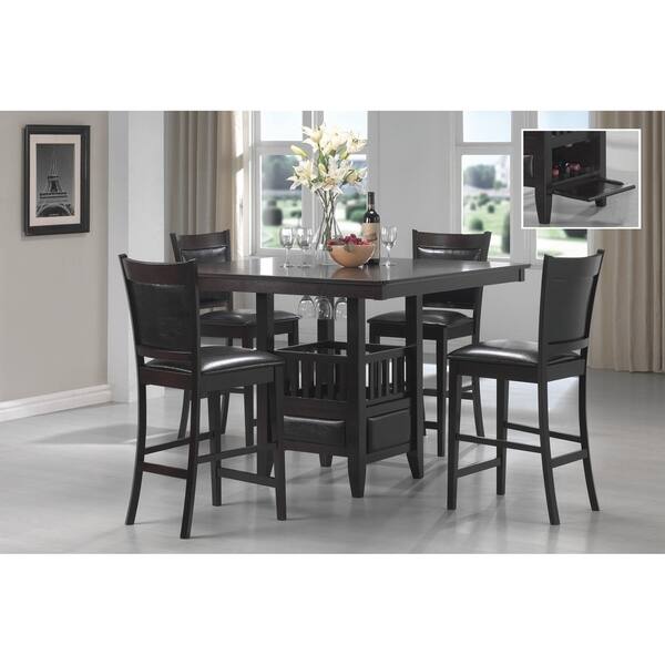 Jaden Transitional Cuccino 5 Piece Counter Height Dining Set Jaden Transitional Cuccino 5 Piece Counter Height Dining Set