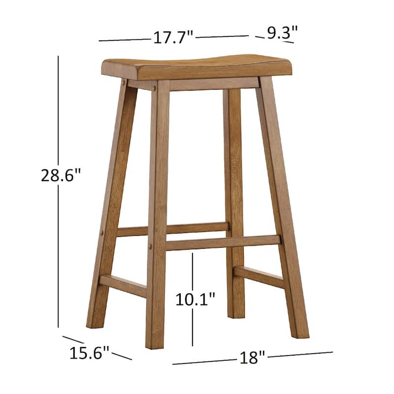 Salvador II Saddle Seat Backless Bar Stools (Set of 2) by iNSPIRE Q Classic
