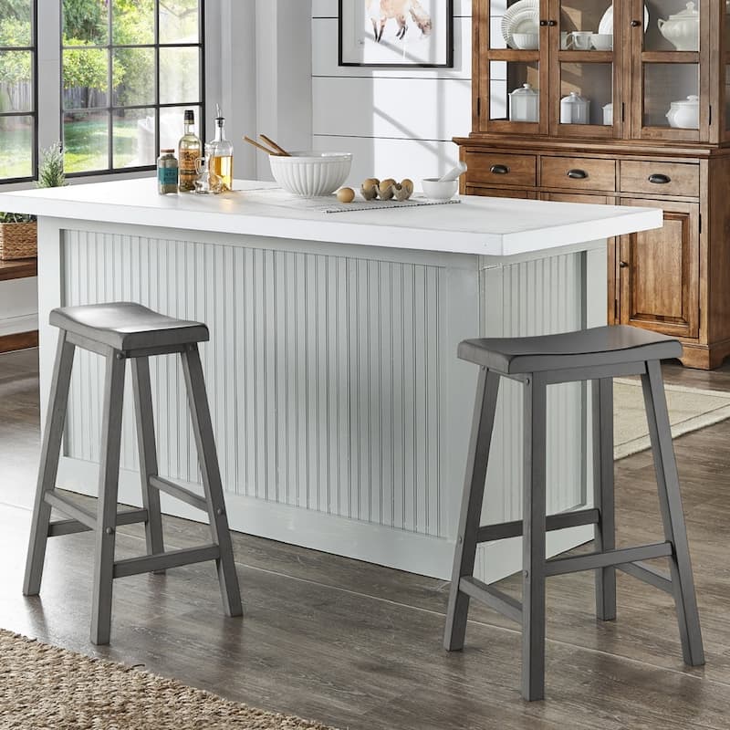 Salvador II Saddle Seat Backless Bar Stools (Set of 2) by iNSPIRE Q Classic