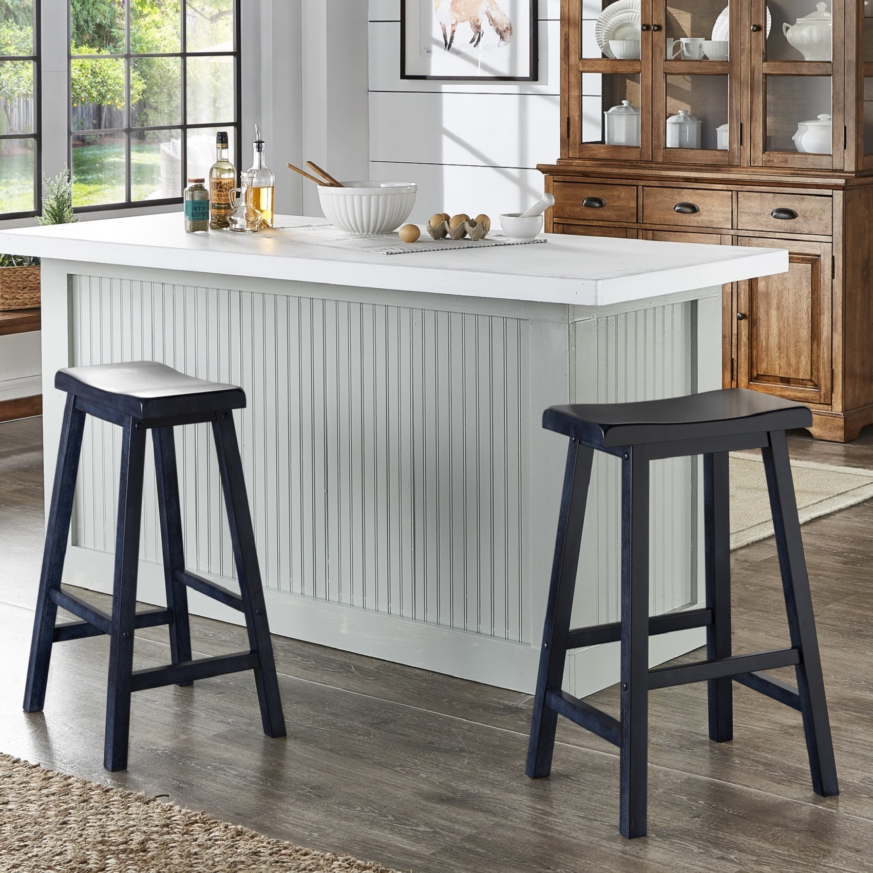 Salvador Ii Saddle Seat 29 Inch Bar Height Backless Stools Set Of 2 By Inspire Q Classic On Sale Overstock 21786004