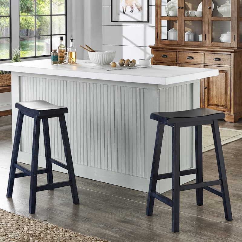 Salvador II Saddle Seat Backless Bar Stools (Set of 2) by iNSPIRE Q Classic