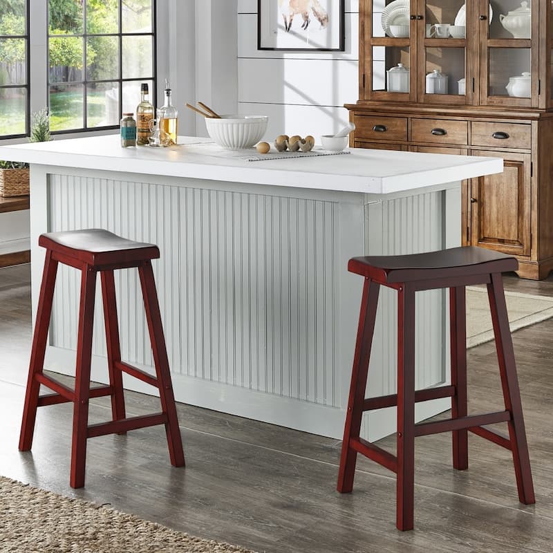 Salvador II Saddle Seat Backless Bar Stools (Set of 2) by iNSPIRE Q Classic