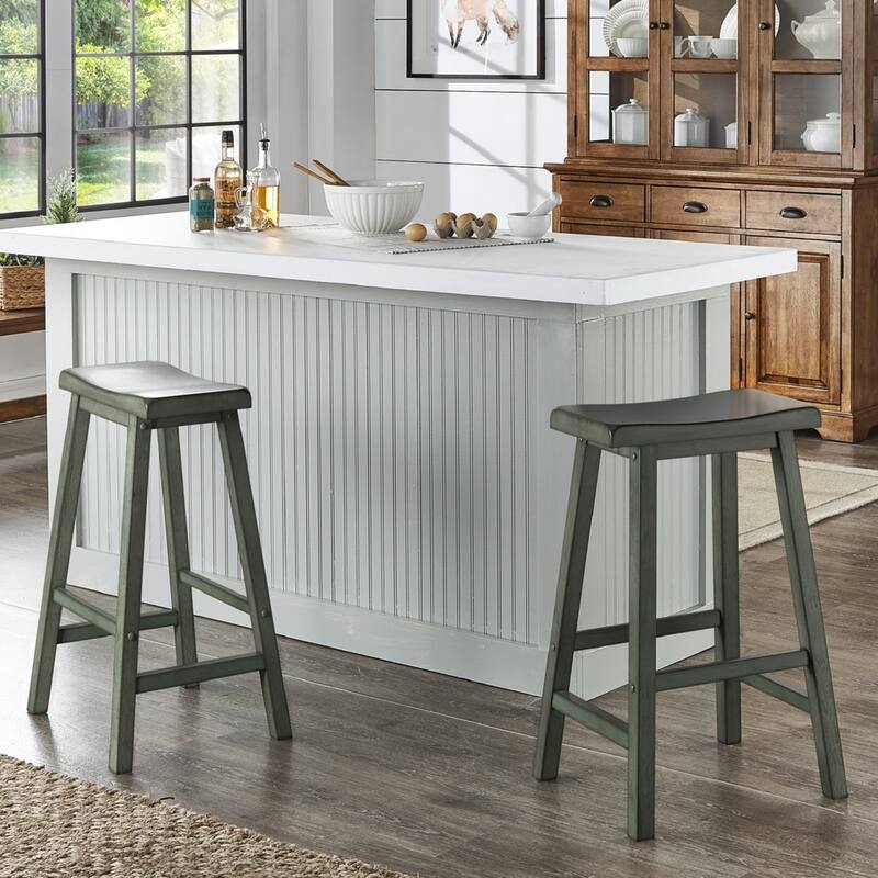 Salvador II Saddle Seat Backless Bar Stools (Set of 2) by iNSPIRE Q Classic