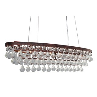 Celeste Oval Glass Drop Crystal Chandelier - N/A (Oil Rubbed Bronze) - Chandeliers For Bedrooms by Overstock.com