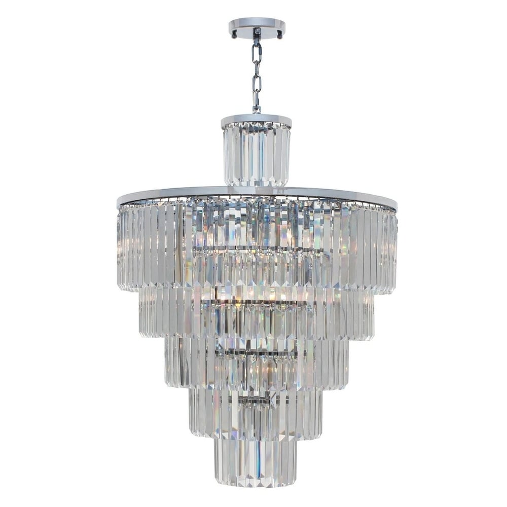 Celeste Glass Drop Crystal Chandelier, Small Celeste Glass Drop Crystal Chandelier, Small