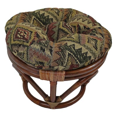 18-inch Round Tapestry Footstool/Ottoman Cushion (Cushion Only) - 18 x 18