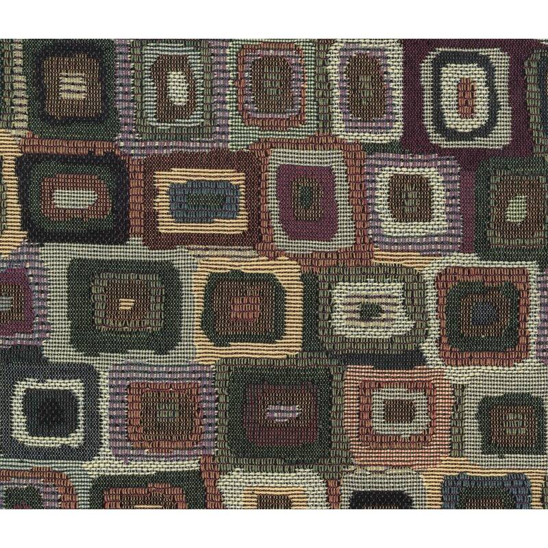 18-inch Round Tapestry Footstool/Ottoman Cushion (Cushion Only) - 18 x 18 - Mosaic