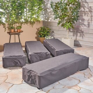 Shield Outdoor Chaise Lounge Cover (Set of 4) by Christopher Knight Home