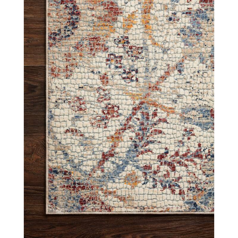 Alexander Home Traditional Mosaic Floral Spray Area Rug